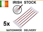 5x 2 Pin 8mm PCB Connector Cable Adapter RGB 3528 5050 LED Strip Light