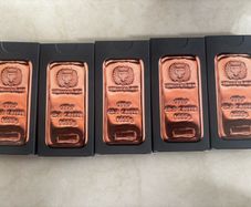 Germania Mint Pure Copper 1kg Bar. 1000g fine copper bar