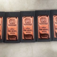 Germania Mint Pure Copper 1kg Bar. 1000g fine copper bar