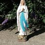 25" Early Chalkware Figure of The Virgin Mary Image 4