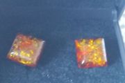 Sterling silver amber earrings