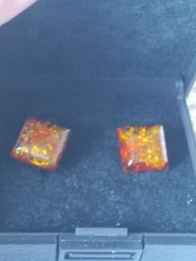 Sterling silver amber earrings