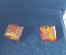 Sterling silver amber earrings