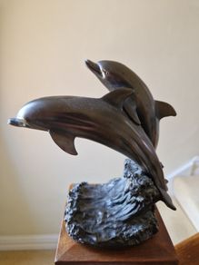 Bronze Like Dolphin Ornament