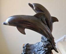 Bronze Like Dolphin Ornament