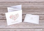 Floral Heart Wedding Invites
