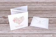 Floral Heart Wedding Invites