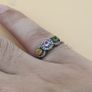 Vintage 925 Sterling Silver Multi-Stone Tourmaline Adjustable Ring Image 6