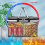 30 L Shopping Basket Cooler Bag Insulated Picnic Basket, Premium Extra Large Cooling Cooler Cool Bag, Collapsible Lunch Bag Box, for Camping/Outdoor Activities/Family Travel/BBQ/Shopping (Gray) Image 4