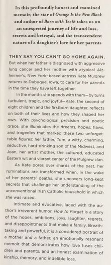 Kate Mugrew (Cpt Janeway Star Trek Voyager) [2019] How to Forget: A Daughter's Memoir (1st Edition)