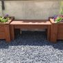 wooden planter with bench Image 2