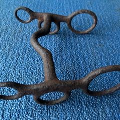 Antique hand wrought iron horse bridle mouth bit