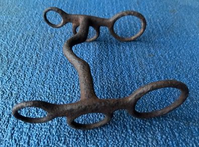Antique hand wrought iron horse bridle mouth bit