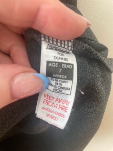 Dunnes grey pinafore (as new) age 7