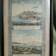 Antique "View of the Black Rocks... & View of Ringsend....Dublin Bay in IRELAND", antique print c 1800