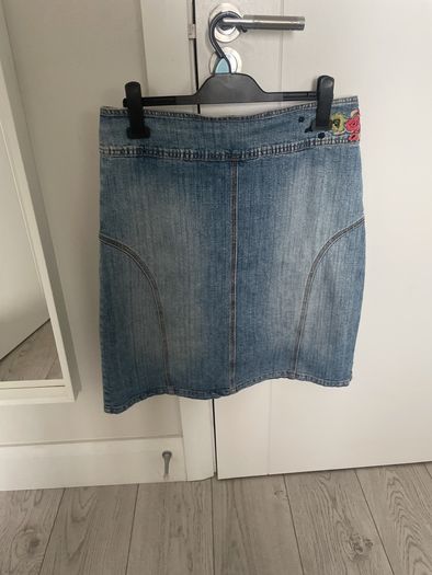 Fransa Vintage Denim Skirt