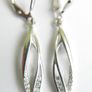 Vintage Sterling Silver 925 Earrings Hanging Drop Genuine Zirconia 2,5g Image 3
