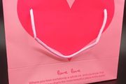 Pink/Red Heart Shaped Retail/Gift/Party Bags - Small/Large