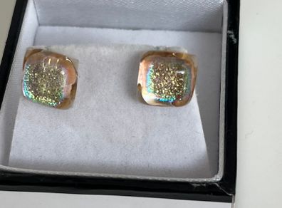 Glass Stone Earrings