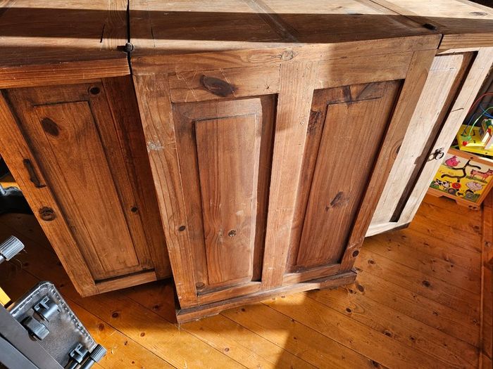 Solid Pine Fold out Home Bar/Drinks Cabinet