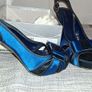 Petrol blue high heel shoes Image 3