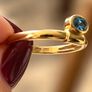 9ct Gold Blue Topaz Ring Image 3