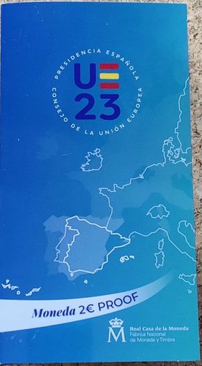 Spain 2 Euro Base Metals Proof Coin 2023 - Spanish Presidency of the EU - 2 Euro Commemorative Coin
