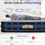 NEW SALE | King Inflatable Air Mattress,Air Bed with Built-in Electric Pump,Double Blow Up Mattress in 3 Mins Self-Inflation/Deflation,Flocked Surface Guest Airbed for Home Portable Camping 203x152x46cm Image 4