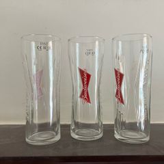 Budweiser pint glasses