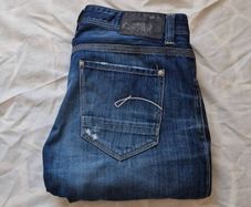 G star raw 3301 baggy Size 33/32 button fly navy in excellent condition
