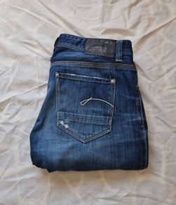 G star raw 3301 baggy Size 33/32 button fly navy in excellent condition
