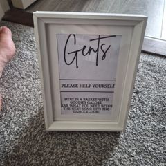 Wedding bathroom signs