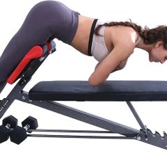 Multi Functional Gym Bench for Full All in One Body Workout  Versatile Fitness Equipment for Hyper Back Extension, Roman Chair, Adjustable Situp, Decline, Flat Bench