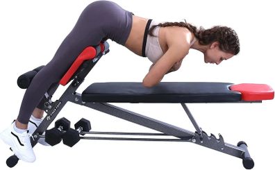 Multi Functional Gym Bench for Full All in One Body Workout  Versatile Fitness Equipment for Hyper Back Extension, Roman Chair, Adjustable Situp, Decline, Flat Bench