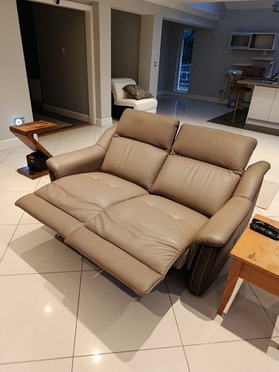 Leather Sofa 2 seater electric recliner 1.7m wide