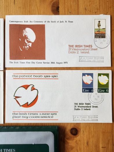 Irish Times First Day Covers X 4  In Beautiful  Presentation Folder. In Very Good Condition.