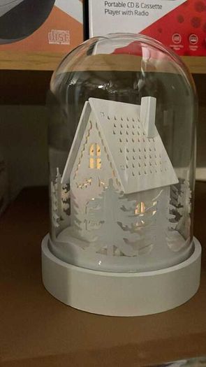 Christmas LED Glass Globe Cottage