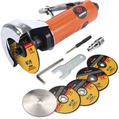 Mini Angle Grinder, Air Cut Off Tool 3-Inch for Cutting Polishing and Sharpening, 7 Cutting Discs for Metal Wood Plastic Processing