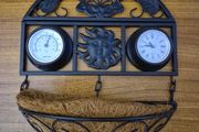 Vintagr Kingfisher Decorative Wall Planter with Clock and Thermometer