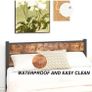 Double Bed Frame with Wooden Headboard Image 2