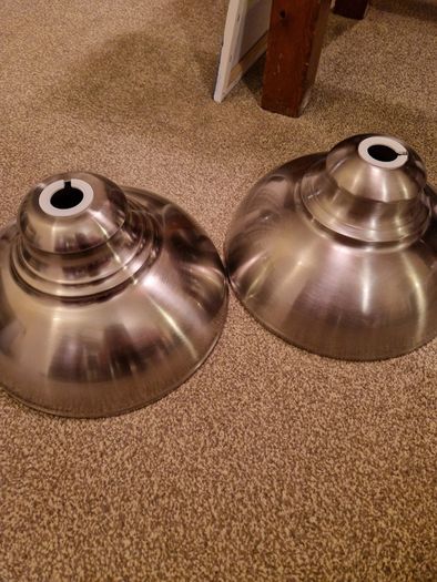 Retro Chrome Metal Ceiling Shades