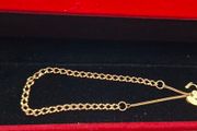 Vintage 9ct yellow  gold  charm bracelet