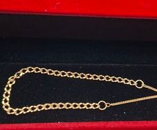 Vintage 9ct yellow  gold  charm bracelet