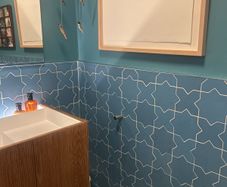 Porto cross azure tile