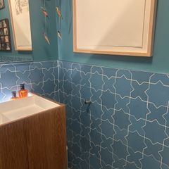 Porto cross azure tile