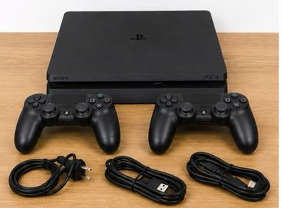 PS4 Slim, controllers & games