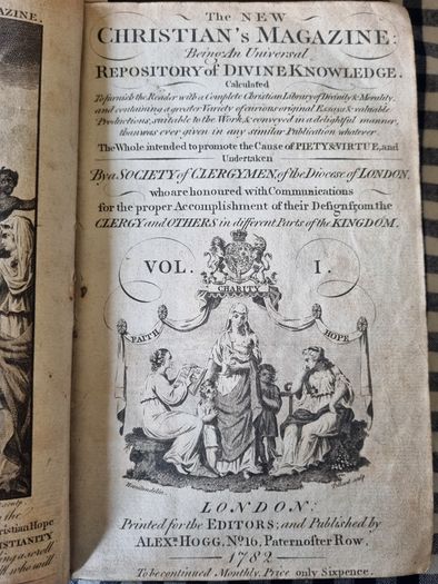 Two old books - Christian's Magazine 1782