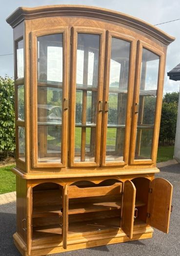 Solid Oak Display Cabinet