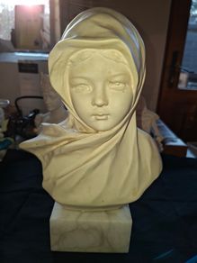 Beautiful Old Bust of Mary by Prof. Bessi on a Marble Base, Postage Available or Collection is always welcome and Recommended in Rochfortbridge Westmeath