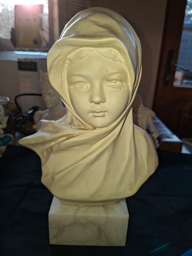 Beautiful Old Bust of Mary by Prof. Bessi on a Marble Base, Postage Available or Collection is always welcome and Recommended in Rochfortbridge Westmeath